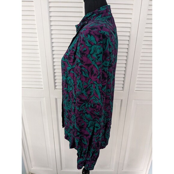 VTG Pendleton Country Sophisticates Blouse Women Sz 14P MultiFloral Cottagecore - Picture 10 of 16